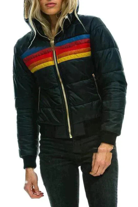 Women's Zip-front Bomber Jacket – Dark Blue