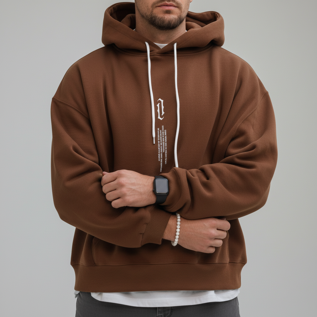 Men's Pullover Hoodie – Regular-Fit Drawstring Layer