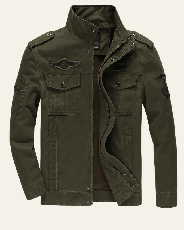 Men's Utility Field Jacket – Regular Fit Multi-Pocket Layer