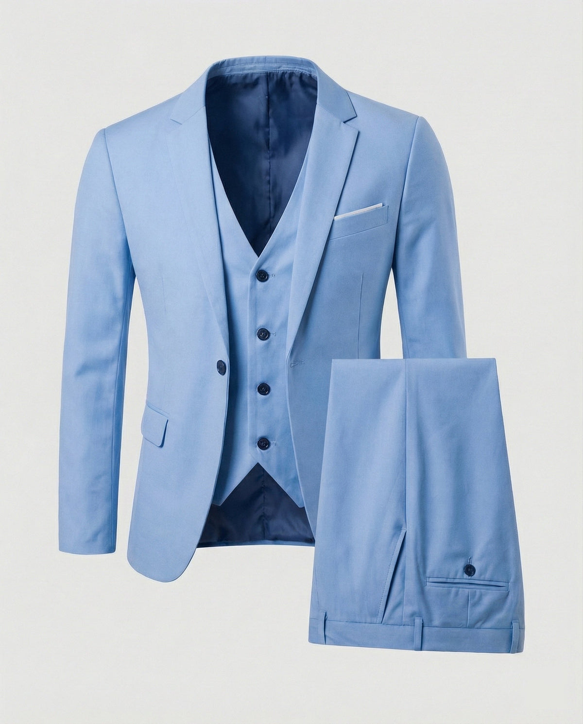 Men's Slim-Fit Formal Suit – Modern Three-Piece Tailoring