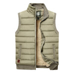 Men's faux fur-Lined Padded Gilet – Insulated Winter Vest