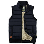 Men's faux fur-Lined Padded Gilet – Insulated Winter Vest