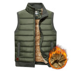 Men's faux fur-Lined Padded Gilet – Insulated Winter Vest