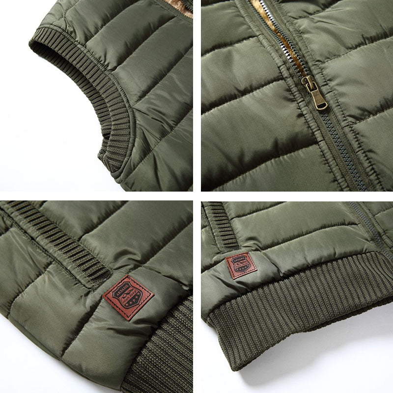 Men's faux fur-Lined Padded Gilet – Insulated Winter Vest