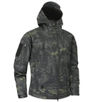 Men's Hooded Parka with Camouflage Pattern