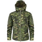 Men's Hooded Parka with Camouflage Pattern