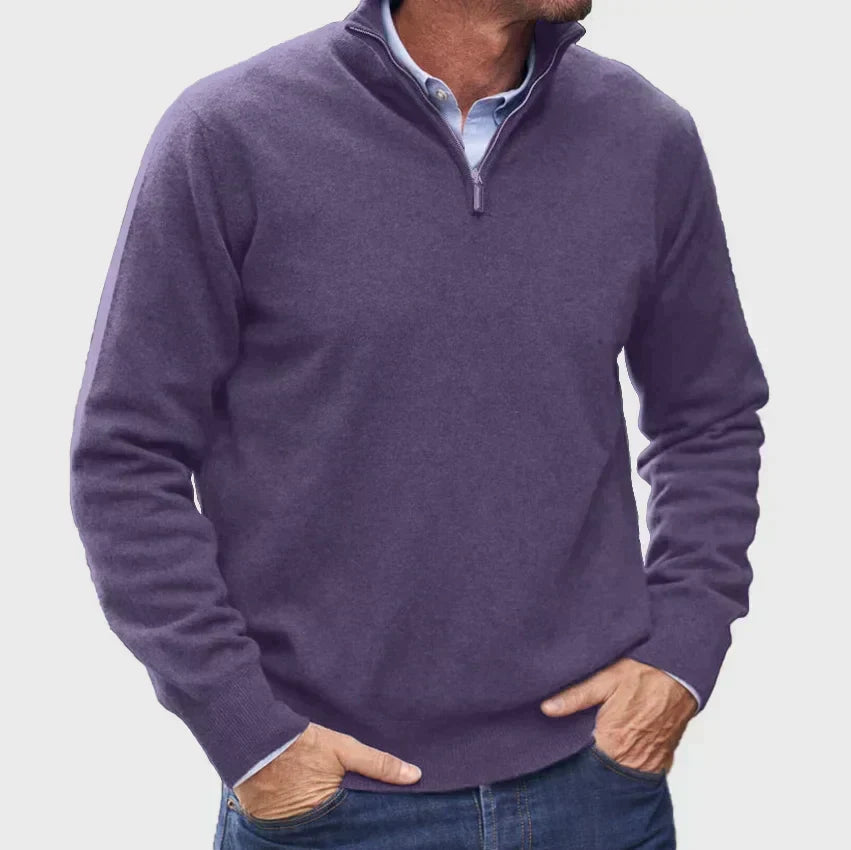 Men's Quarter-Zip Sweater – Refined Knit Layer