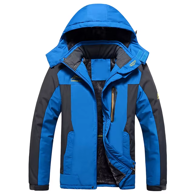 Men's Fleece-Lined Hooded Winter Parka – Waterproof Utility Layer