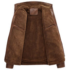 Men's Fleece-Lined leather-look Utility Jacket