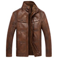 Men's Fleece-Lined leather-look Utility Jacket