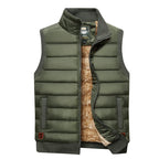 Men's faux fur-Lined Padded Gilet – Insulated Winter Vest