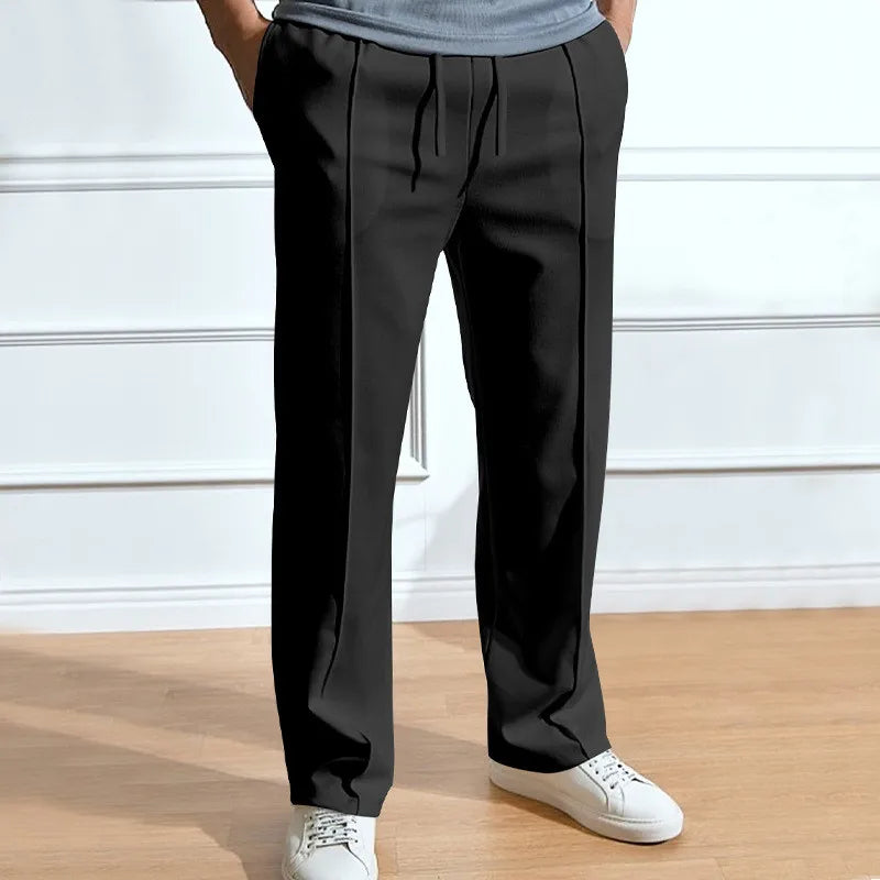 Men's Flexible Smart Trousers – Clean Minimal Line