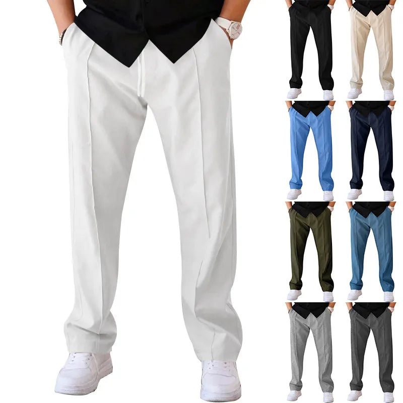 Men's Flexible Smart Trousers – Clean Minimal Line