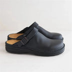 Men's Leather-Look Comfort Clogs with Arch Support
