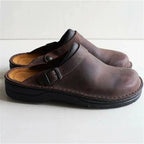 Men's Leather-Look Comfort Clogs with Arch Support