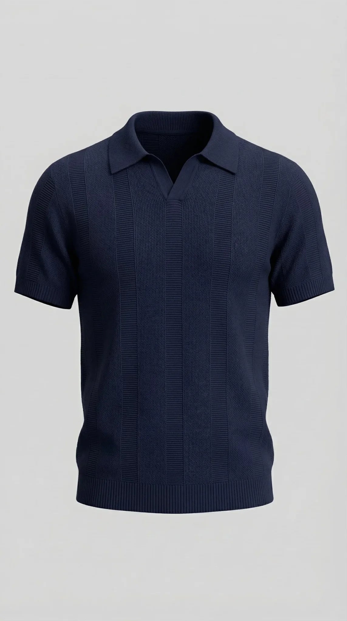 Men's Slim-fit Polo Shirt with V-Neck