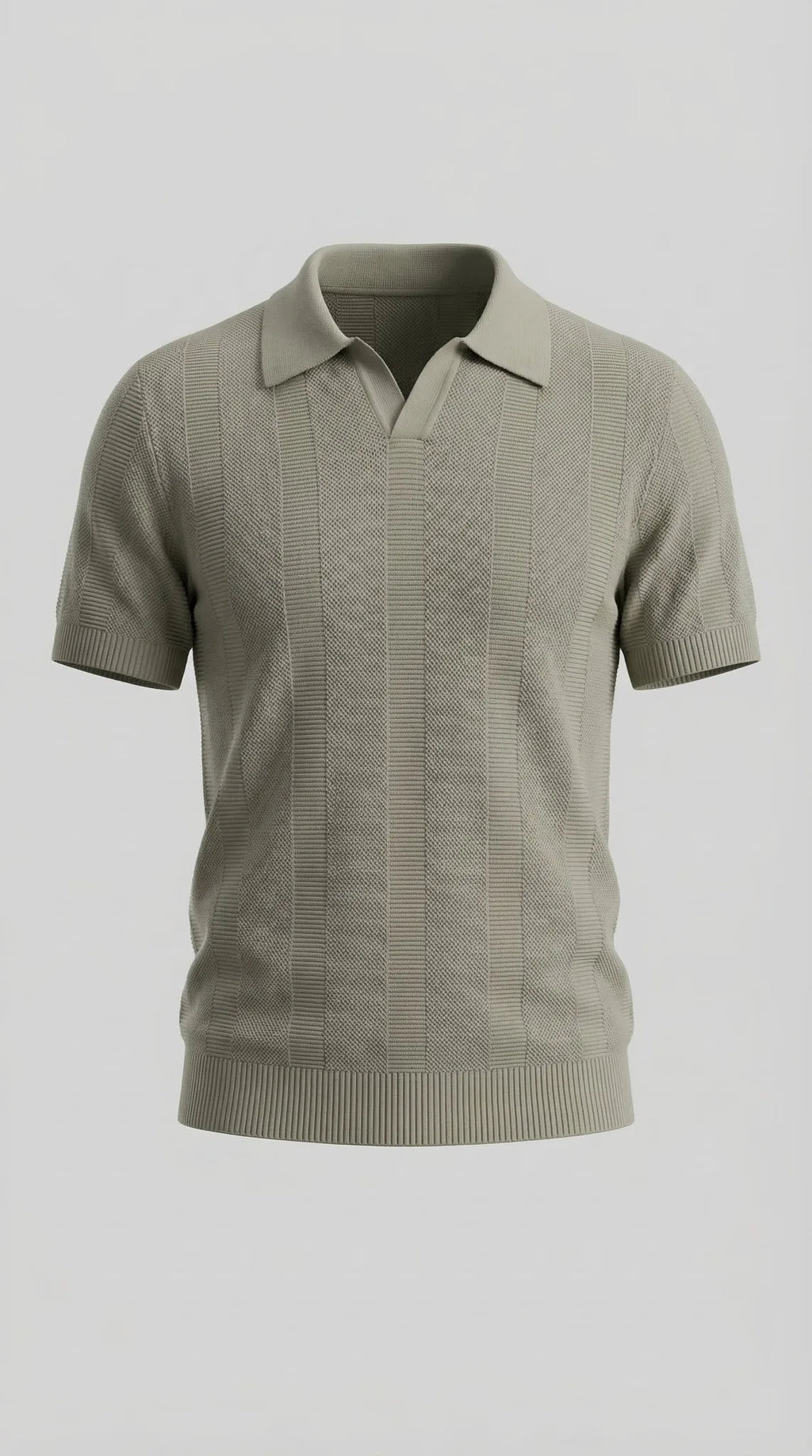 Men's Slim-fit Polo Shirt with V-Neck