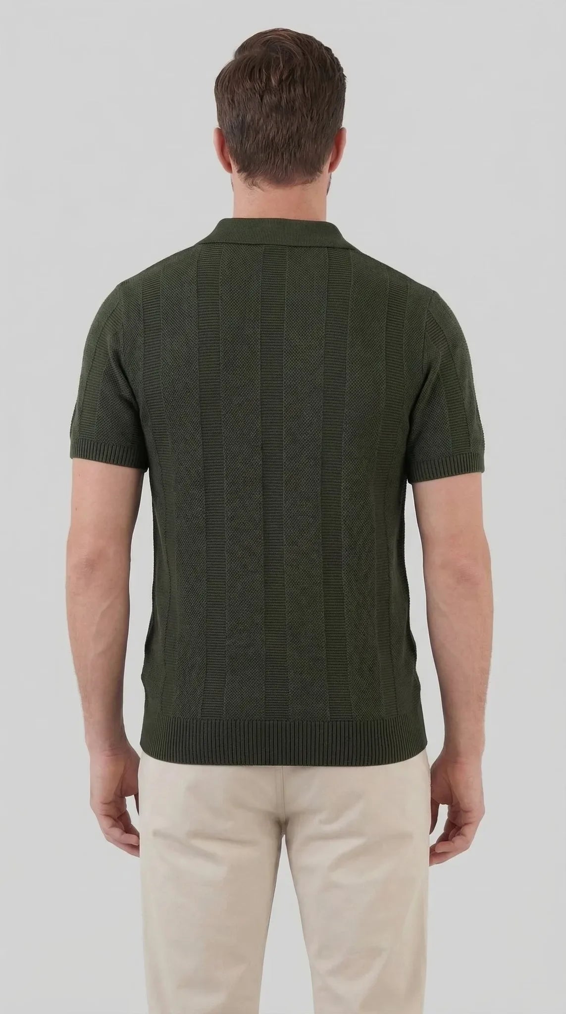 Men's Slim-fit Polo Shirt with V-Neck