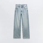 Women's Straight Leg Jeans with ripped details