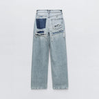 Women's Straight Leg Jeans with ripped details