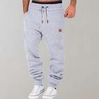 Men's Relaxed-Fit Drawstring Joggers – Cuffed Casual Trousers