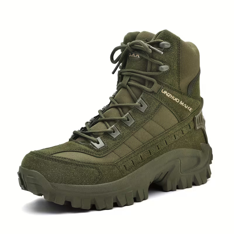Men's Lace-Up Boots with Shock-Absorbing Sole