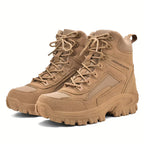 Men's Lace-Up Boots with Shock-Absorbing Sole