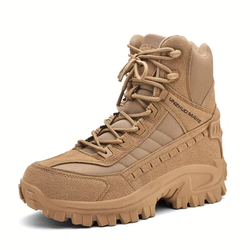 Men's Lace-Up Boots with Shock-Absorbing Sole