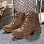 Men's Lace-Up Boots with Shock-Absorbing Sole