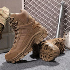 Men's Lace-Up Boots with Shock-Absorbing Sole