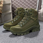 Men's Lace-Up Boots with Shock-Absorbing Sole