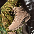 Men's Lace-Up Boots with Shock-Absorbing Sole
