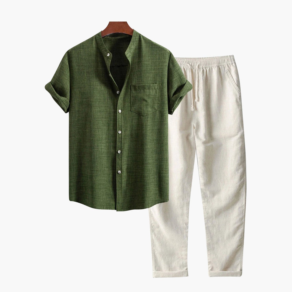 Men's Soft Shirt and Trouser Set – Fresh Summer Shades