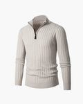 Men's High Collar Half-Zip Jumper – Ribbed Cuffs