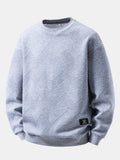 Men's Geometric Textured Crew Neck Sweatshirt