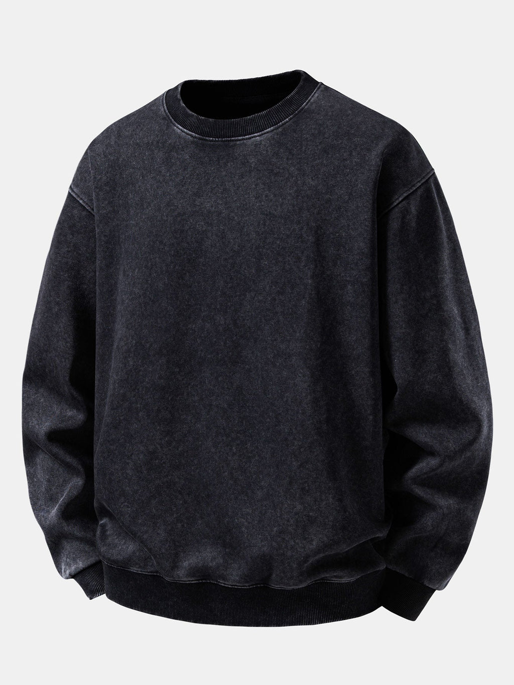 Men's Vintage Washed Cotton Crew Neck Sweatshirt