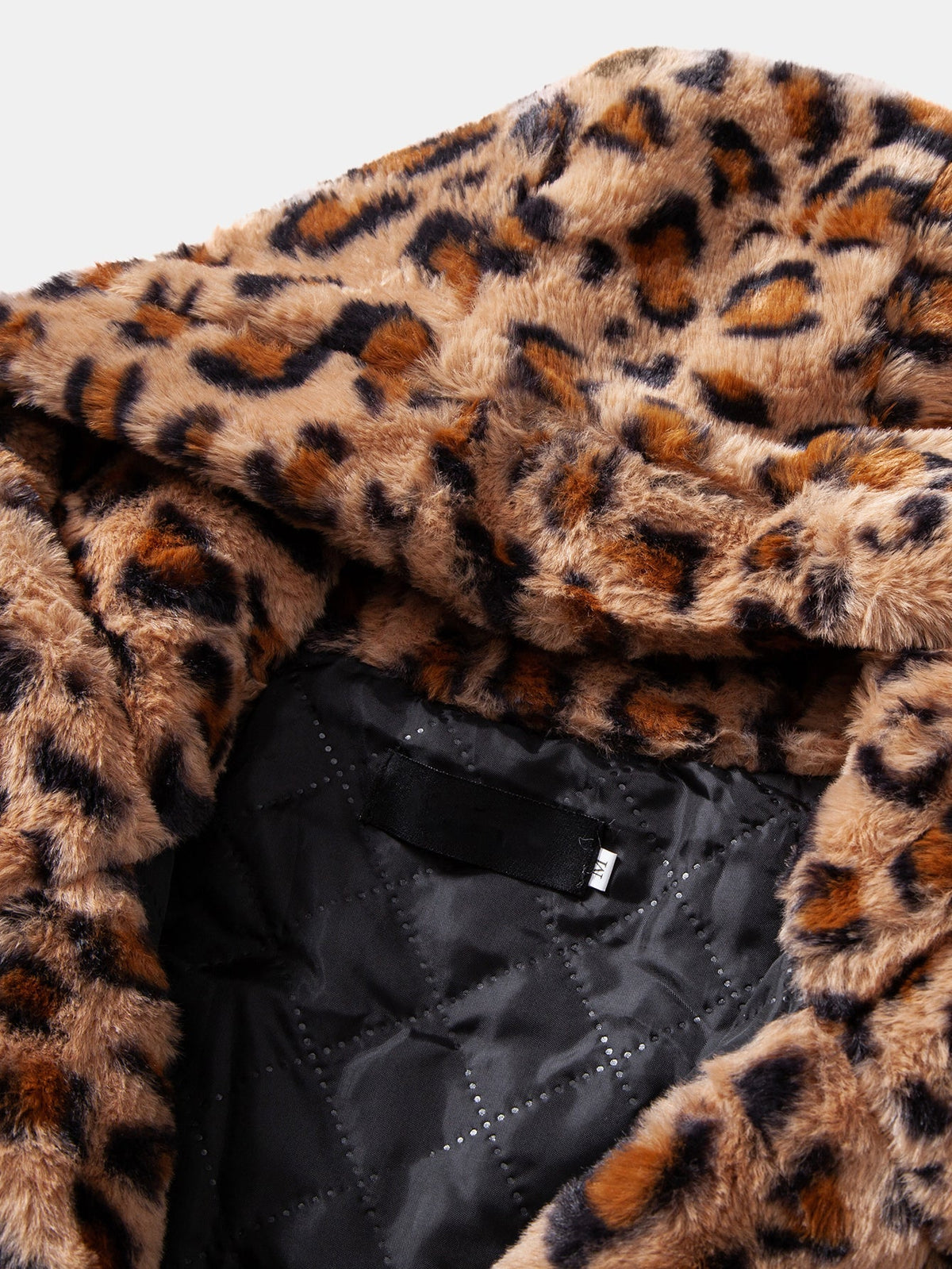 Men's Plush Faux Fur Hooded Zip-Up Jacket
