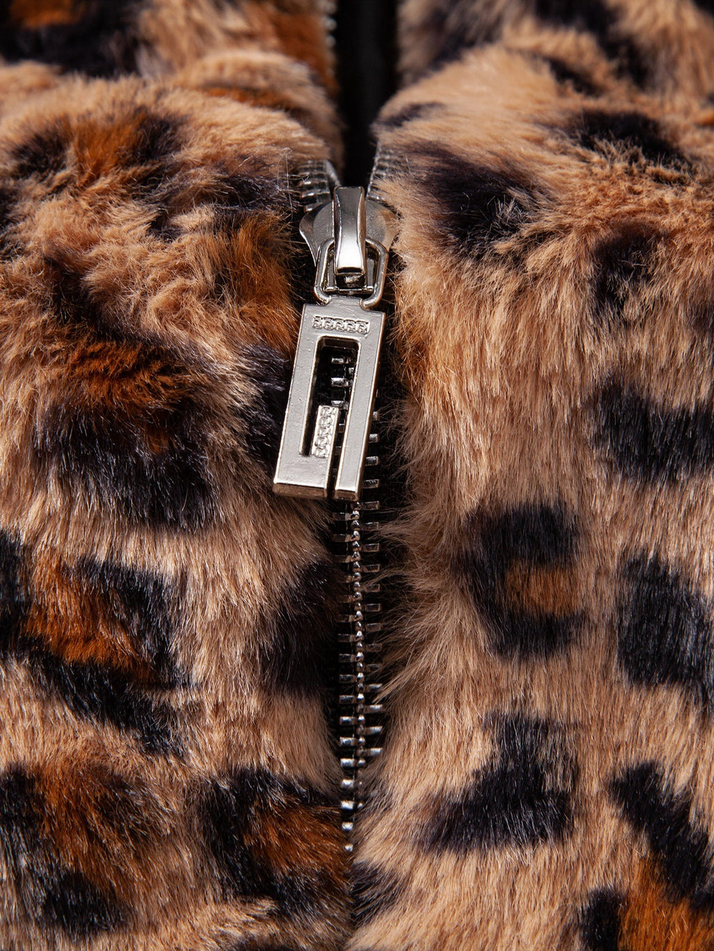 Men's Plush Faux Fur Hooded Zip-Up Jacket