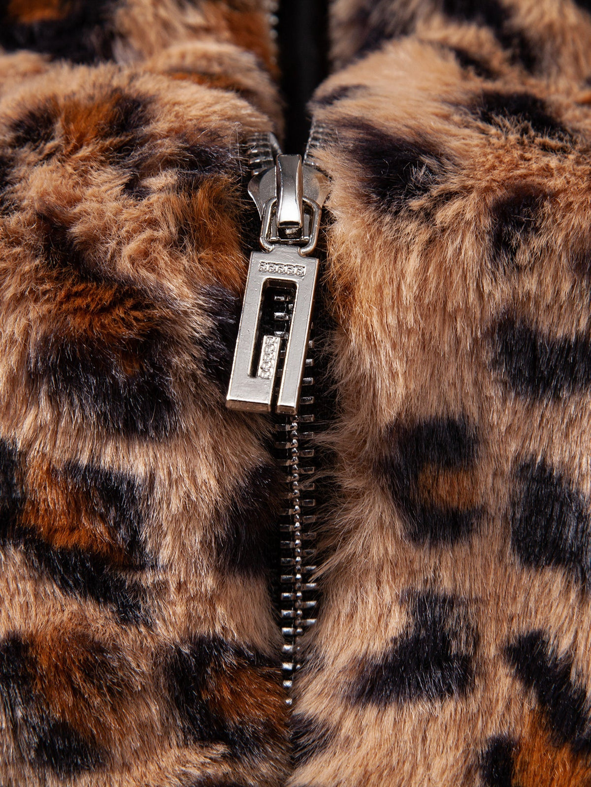 Men's Plush Faux Fur Hooded Zip-Up Jacket