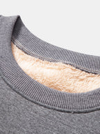 Men's Teddy Fleece-Lined Crew Neck Sweatshirt