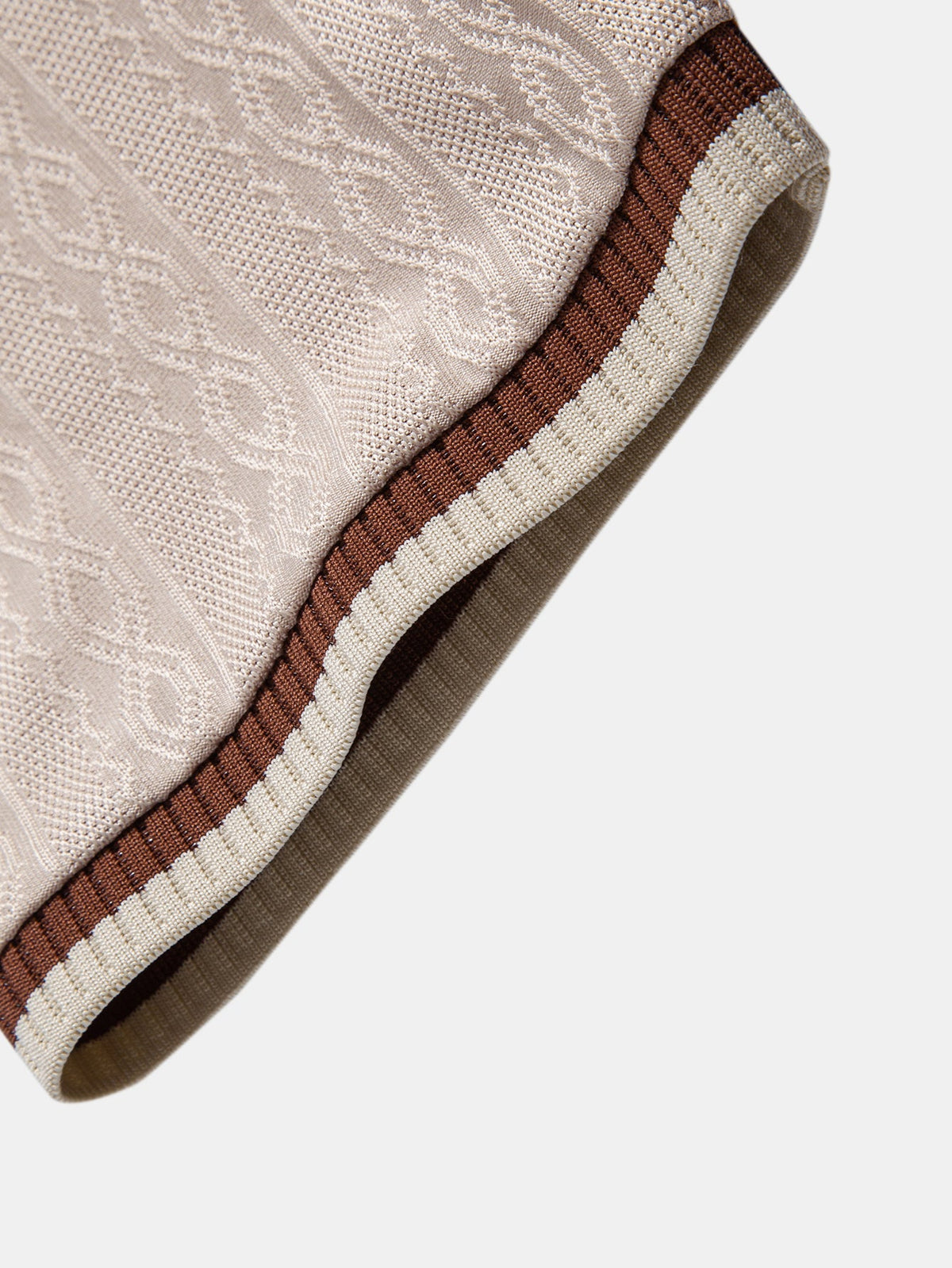 Men's Twisted Jacquard Quarter-Zip Knit Polo
