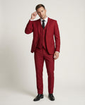 Men's Tailored Three-Piece Suit – Single-Breasted Jacket Waistcoat