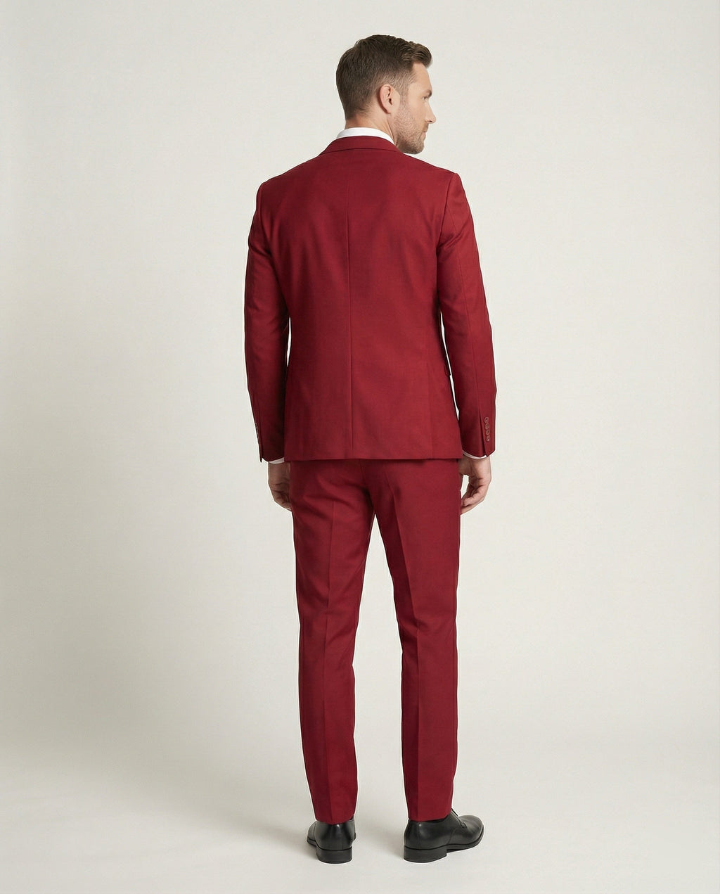 Men's Tailored Three-Piece Suit – Single-Breasted Jacket Waistcoat