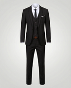 Men's Tailored Three-Piece Suit – Single-Breasted Jacket Waistcoat