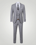 Men's Tailored Three-Piece Suit – Single-Breasted Jacket Waistcoat