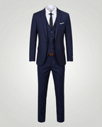 Men's Tailored Three-Piece Suit – Single-Breasted Jacket Waistcoat