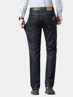 Men's Fleece-Lined Jeans with Turn-Ups