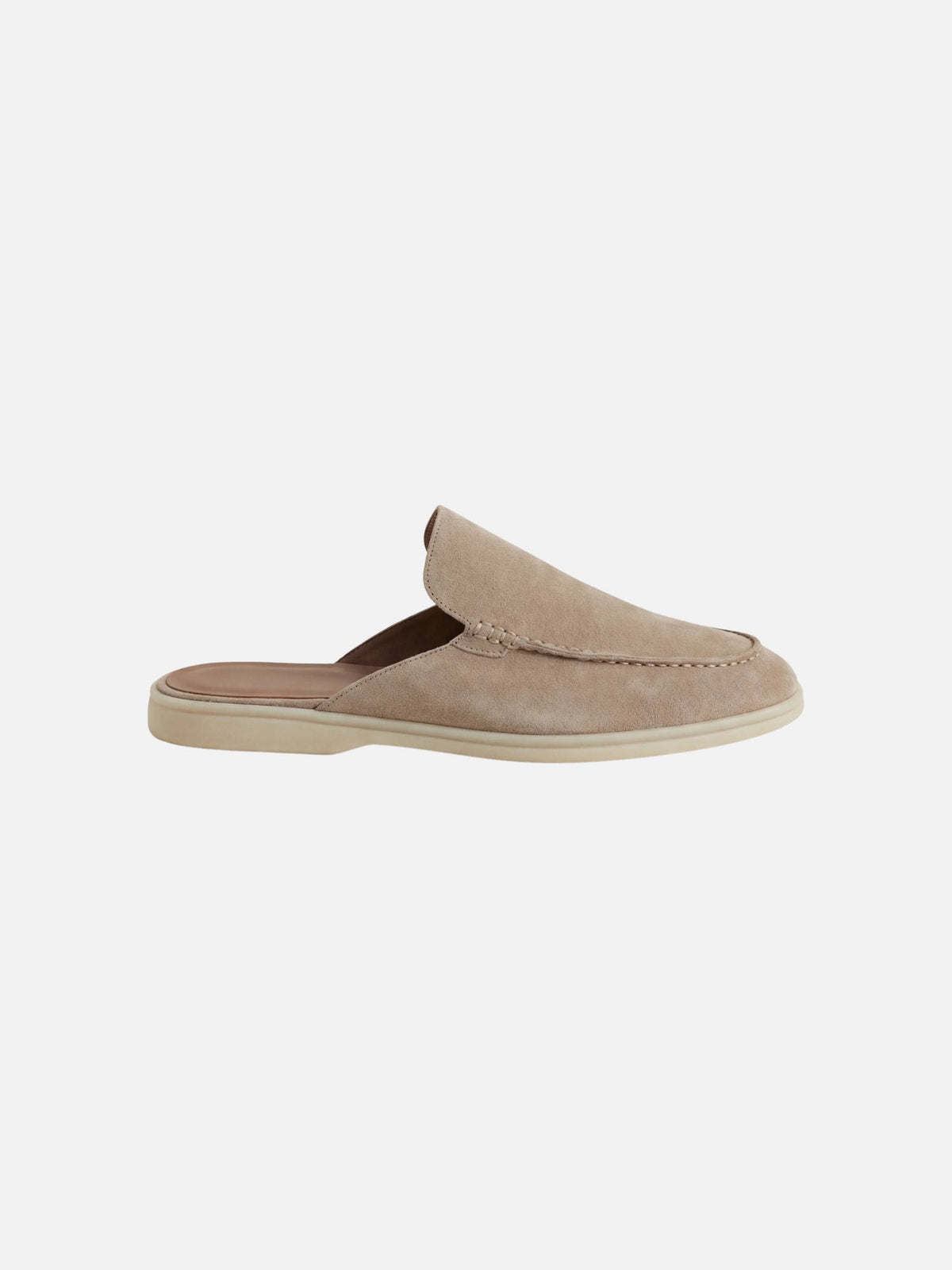 Men's Suede-Look Mule Loafers – Lightweight Slip-On Shoes