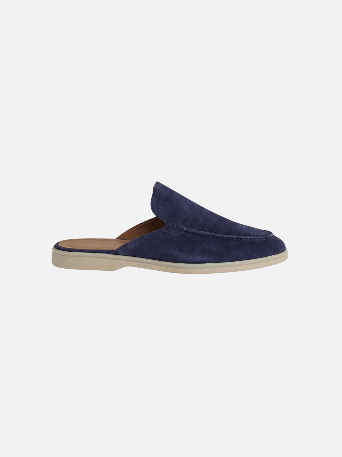 Men's Suede-Look Mule Loafers – Lightweight Slip-On Shoes