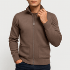 Men's Cotton Zip Cardigan – Lightweight Breathable Layer